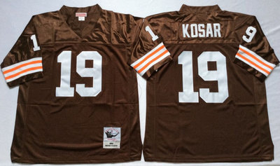 Browns 19 Bernie Kosar Brown Throwback Jersey Browns 19 Bernie Kosar Brown Throwback Jersey