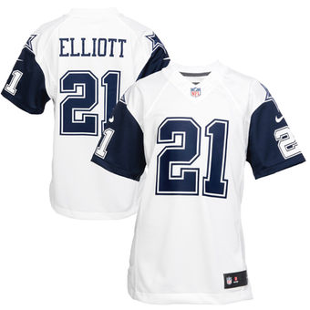 Ezekiel Elliott Dallas Cowboys Nike Youth Color Rush Game Jersey - White Ezekiel Elliott Dallas Cowboys Nike Youth Color Rush Game Jersey - White
