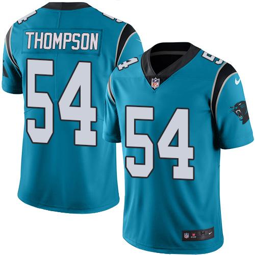Nike Panthers #54 Shaq Thompson Blue Youth Stitched NFL Limited Rush Jersey Nike Panthers #54 Shaq Thompson Blue Youth Stitched NFL Limited Rush Jersey