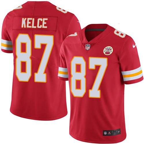 Nike Chiefs #87 Travis Kelce Red Youth Stitched NFL Limited Rush Jersey Nike Chiefs #87 Travis Kelce Red Youth Stitched NFL Limited Rush Jersey