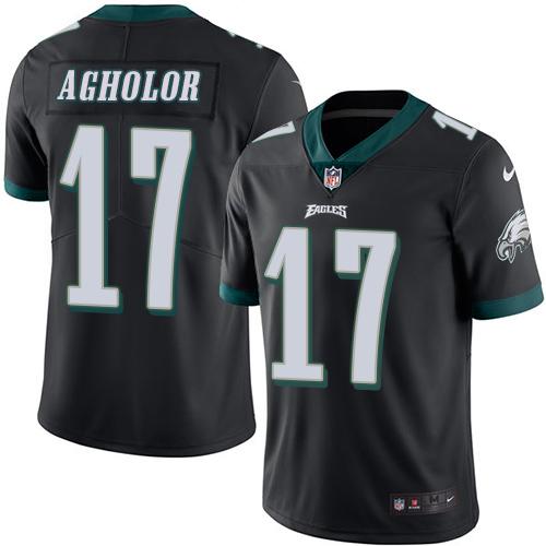 Nike Eagles #17 Nelson Agholor Black Youth Stitched NFL Limited Rush Jersey Nike Eagles #17 Nelson Agholor Black Youth Stitched NFL Limited Rush Jersey