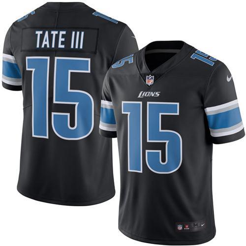 Nike Lions #15 Golden Tate III Black Youth Stitched NFL Limited Rush Jersey Nike Lions #15 Golden Tate III Black Youth Stitched NFL Limited Rush Jersey