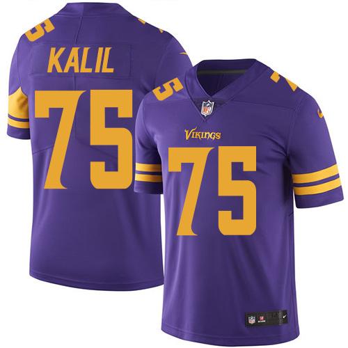 Nike Vikings #75 Matt Kalil Purple Youth Stitched NFL Limited Rush Jersey Nike Vikings #75 Matt Kalil Purple Youth Stitched NFL Limited Rush Jersey