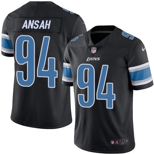 Nike Lions #94 Ziggy Ansah Black Youth Stitched NFL Limited Rush Jersey Nike Lions #94 Ziggy Ansah Black Youth Stitched NFL Limited Rush Jersey