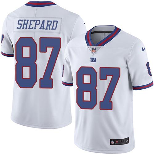 Nike Giants #87 Sterling Shepard White Youth Stitched NFL Limited Rush Jersey Nike Giants #87 Sterling Shepard White Youth Stitched NFL Limited Rush Jersey