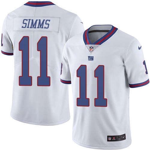 Nike Giants #11 Phil Simms White Youth Stitched NFL Limited Rush Jersey Nike Giants #11 Phil Simms White Youth Stitched NFL Limited Rush Jersey