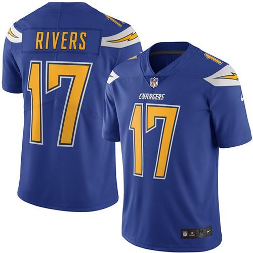 Nike Chargers #17 Philip Rivers Electric Blue Youth Stitched NFL Limited Rush Jersey Nike Chargers #17 Philip Rivers Electric Blue Youth Stitched NFL Limited Rush Jersey