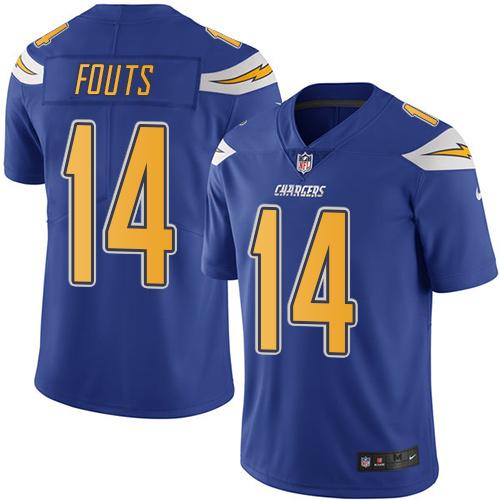 Nike Chargers #14 Dan Fouts Electric Blue Youth Stitched NFL Limited Rush Jersey Nike Chargers #14 Dan Fouts Electric Blue Youth Stitched NFL Limited Rush Jersey