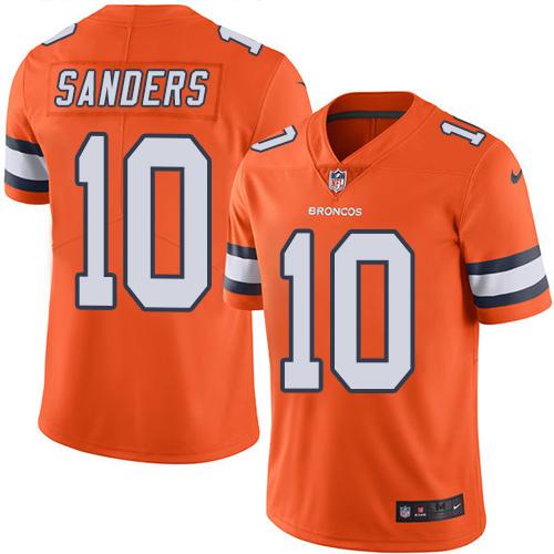Nike Broncos #10 Emmanuel Sanders Orange Youth Stitched NFL Limited Rush Jersey Nike Broncos #10 Emmanuel Sanders Orange Youth Stitched NFL Limited Rush Jersey