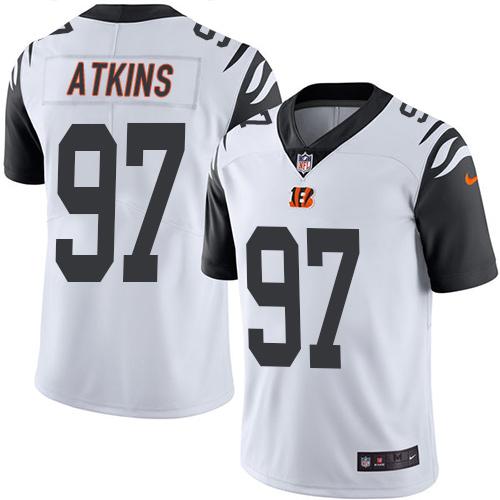 Nike Bengals #97 Geno Atkins White Youth Stitched NFL Limited Rush Jersey Nike Bengals #97 Geno Atkins White Youth Stitched NFL Limited Rush Jersey