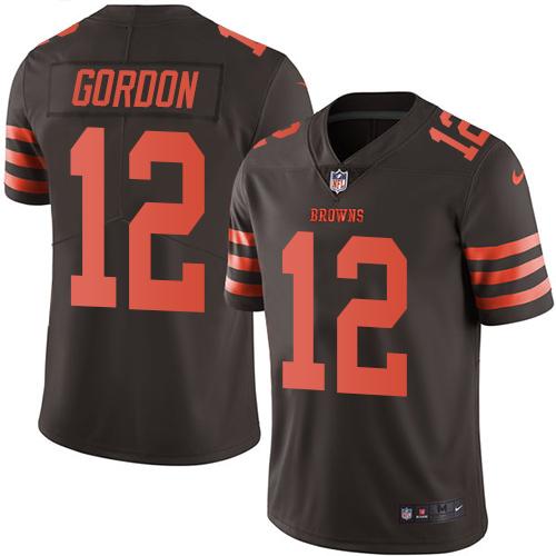Nike Browns #12 Josh Gordon Brown Youth Stitched NFL Limited Rush Jersey Nike Browns #12 Josh Gordon Brown Youth Stitched NFL Limited Rush Jersey