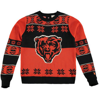 Youth Chicago Bears Navy Orange Big Logo Ugly Sweater