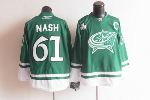 ST PARTYS DAY Columbus Blue Jackets 61 NASH jerseys green Jerseys ST PARTYS DAY Columbus Blue Jackets 61 NASH jerseys green Jerseys