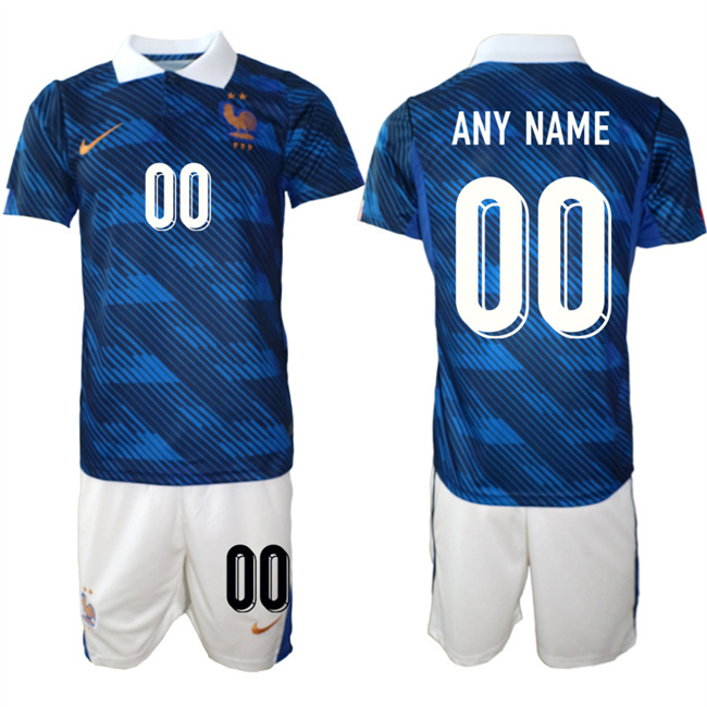 Men's France Custom Navy 2026 Home Soccer Jersey Suit Men's France Custom Navy 2026 Home Soccer Jersey Suit