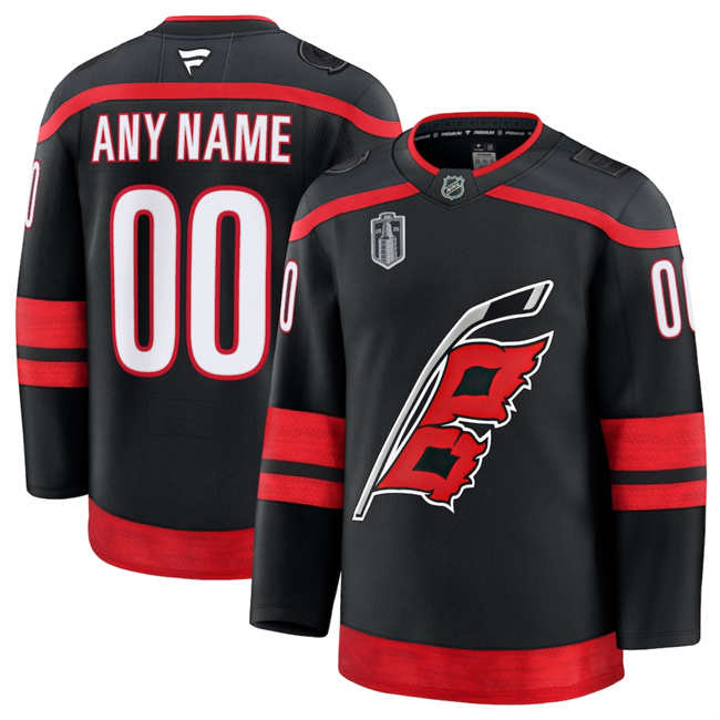 Men's Carolina Hurricanes Active Player Custom Black 2026 Stanley Cup Final Stitched Hockey Jersey