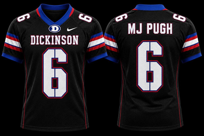 Men's Dickinson #6 Mj Pugh Black Stitched Jersey