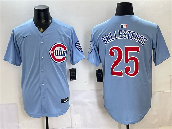 Men's Chicago Cubs #25 Moisés Ballesteros Blue 2026 2nd Alternate Limited Stitched Baseball Jersey