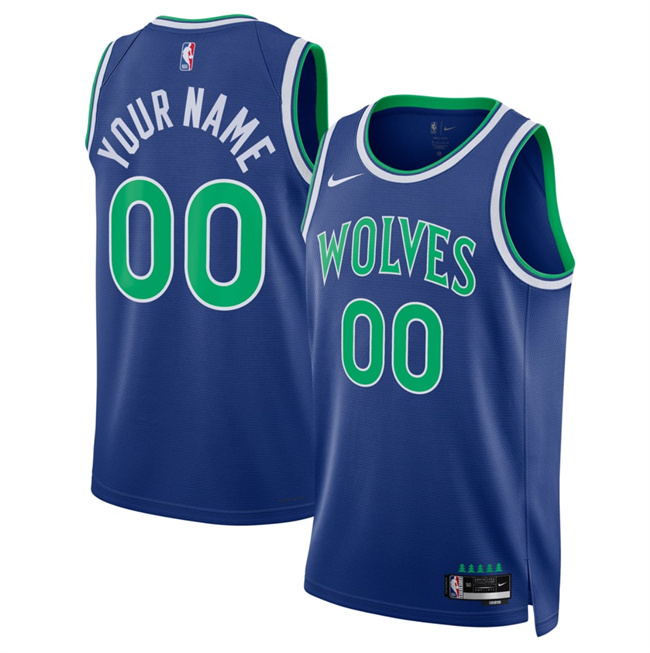 Men's Minnesota Timberwolves Active Player Custom Blue 2026 27 Icon Edition Stitched Basketball Jersey