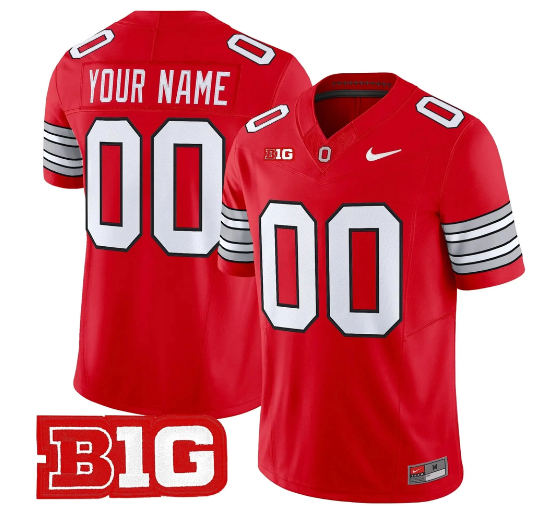 Men's Ohio State Buckeyes Active Player Custom Red 2026 F.U.S.E. 'Tunnel Vision' Vapor Limited Stitched Football Jersey Men's Ohio State Buckeyes Active Player Custom Red 2026 F.U.S.E. 'Tunnel Vision' Vapor Limited Stitched Football Jersey